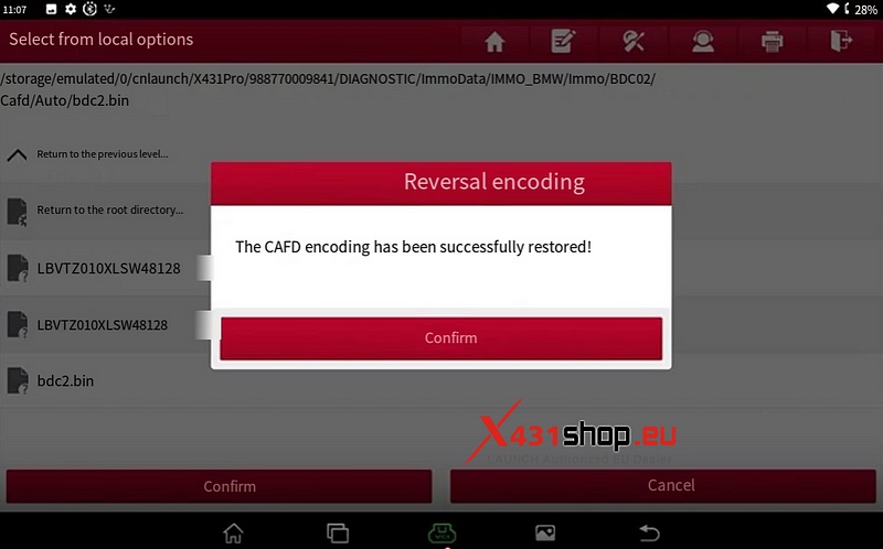 LAUNCH X431 IMMO Tool Add BMW BDC2 key