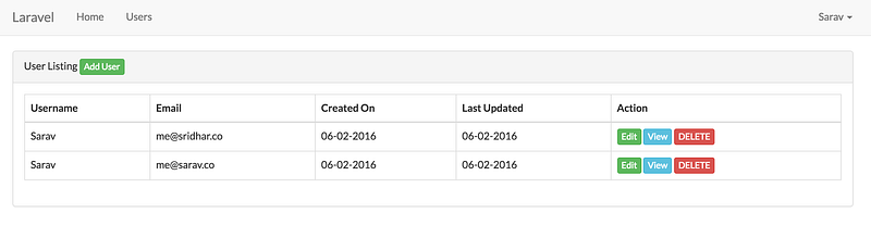 laravel crud resource controller route model binding 5