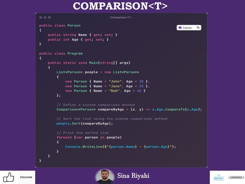Comparison Delegate
