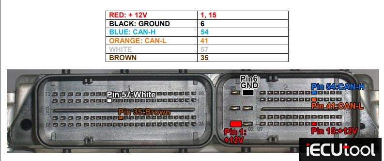 Foxflash Honda MED17.9.3 Bench and Boot Pinouts