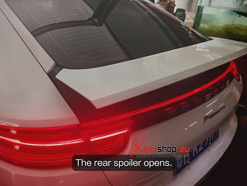 LAUNCH X431 PAD_Spoiler Adaptation on 2017 Porsche Panamera