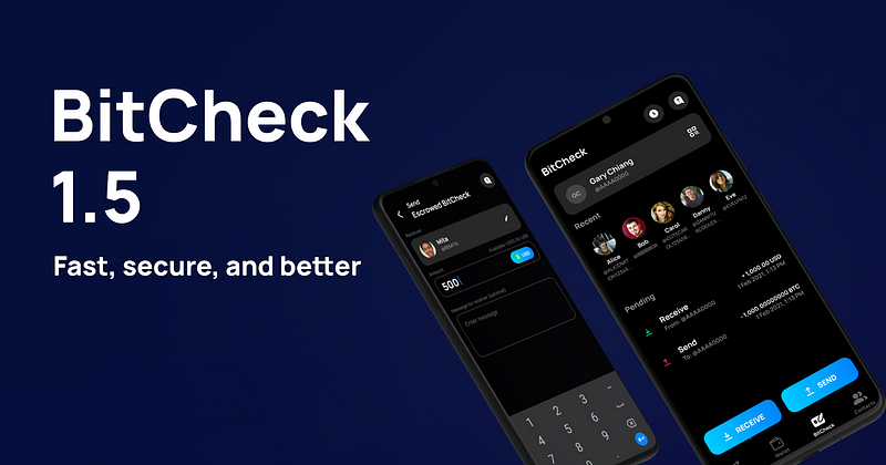 You can now directly select a contact to receive BitCheck from and send BitCheck to.