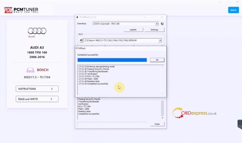 Use PCMTUNER Work With The Original Software