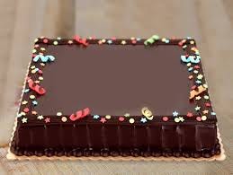 A rectangular chocolate base bake for large party