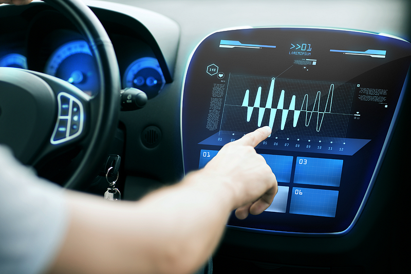 Haptics integrated into the digital interface of automobiles