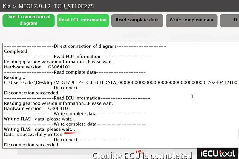 Launch X431 ECU Programmer Clone Hyundai MEG17.9.12 ECU