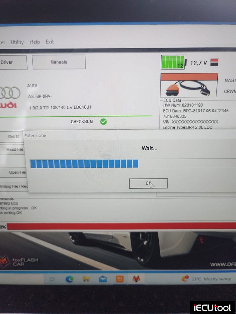 Foxflash Read and Write VAG EDC16U1 ECU via OBD