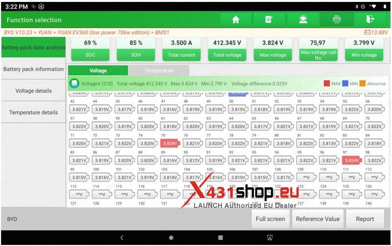 LAUNCH X431 PRO3S+ EV_高度なバッテリーEVツール