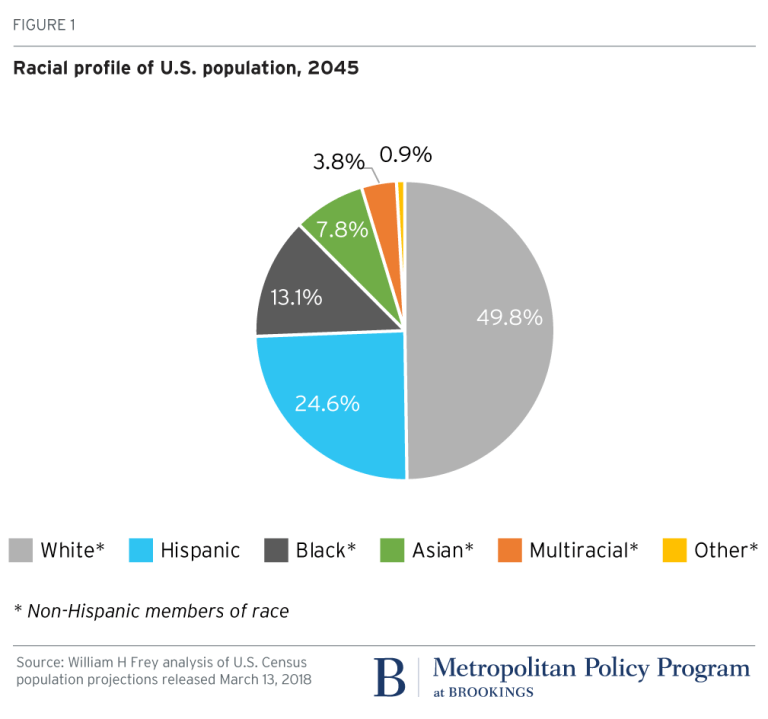 Projected racial profile of U.S. population, 2045