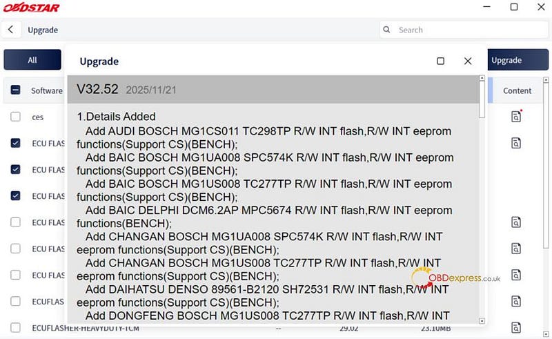 Register_Update and Change Password for OBDSTAR ECU Master