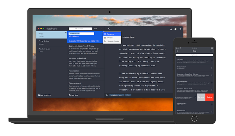 Falcon — Evernote alternative