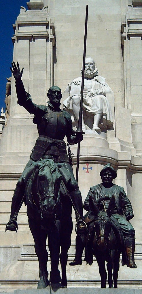 Monumento a Cervantes, na praça de Madri