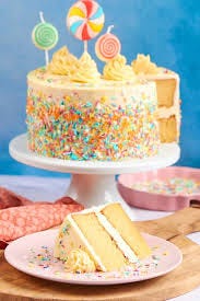 A china clay base with party celebration bakers edible
