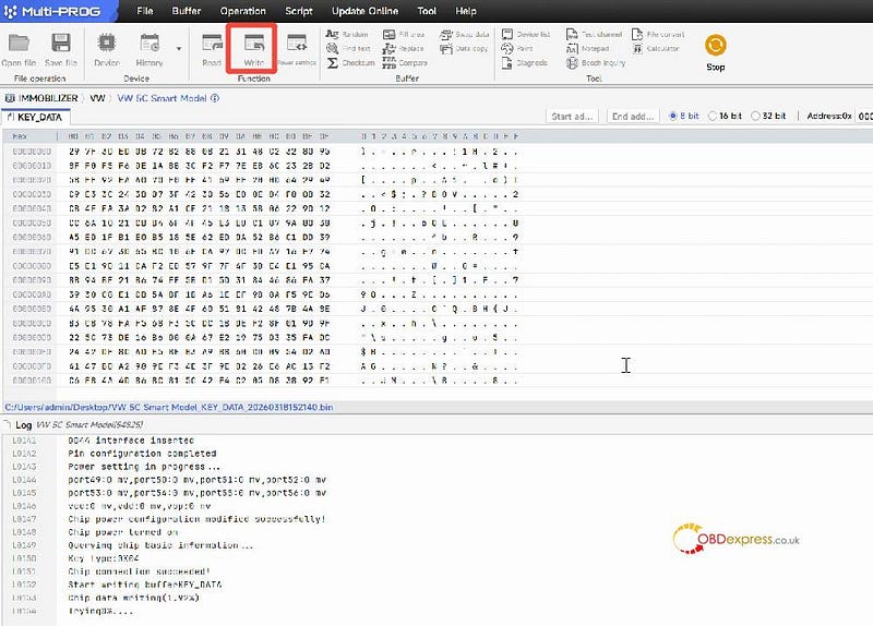 Generate Original VW 5C 5D Dealer Key by Xhorse Multi-Prog