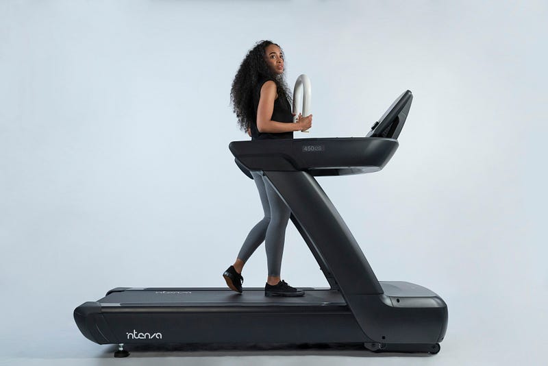 girl running on treadmill