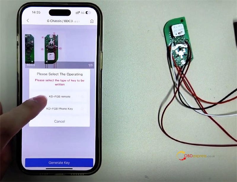 KEYDIY KD-X4 Copy BMW BDC3 Encrypted Mexico Key