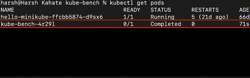 The pod is created
