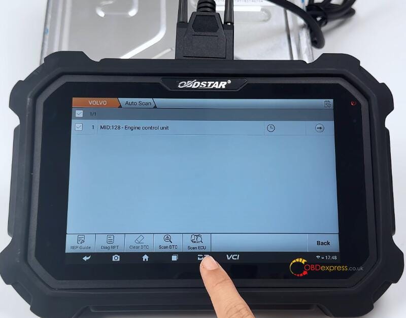 How to Program Volvo Penta ECU Hours by OBDSTAR DC706