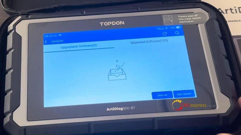 TOPDON ArtiDiag900 BT Setup, Login, Update Quick Guide