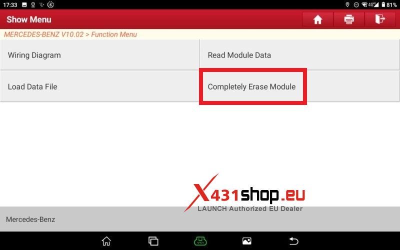 How to Reset Benz VGS3 NAG2 TCU with LAUNCH X431 PRO5