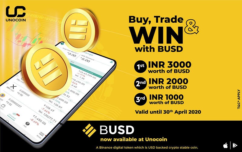 Unocoin listed stable coin BUSD