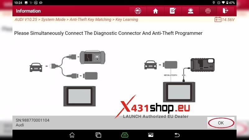 Launch X431 IMMO Plusを使用してAudi A4のキーをプログラムする方法
