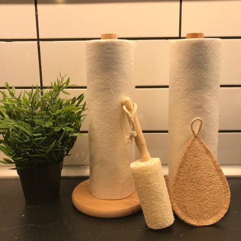 reusable paper towels with loofah dish sponges