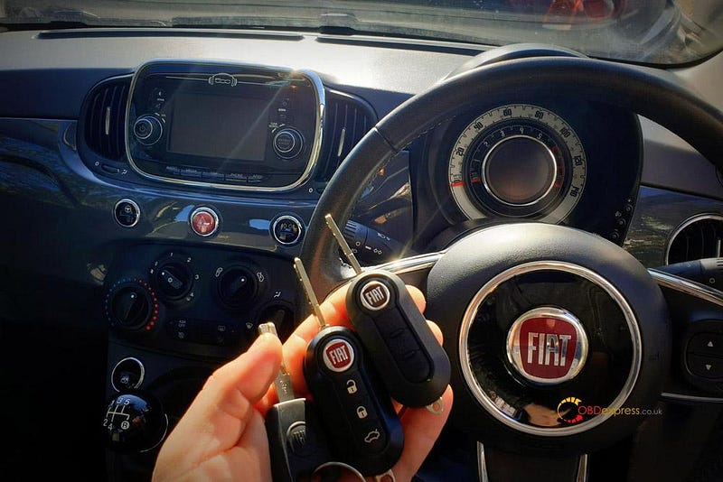 Fiat 500 2016 remote key added with Autel IM508