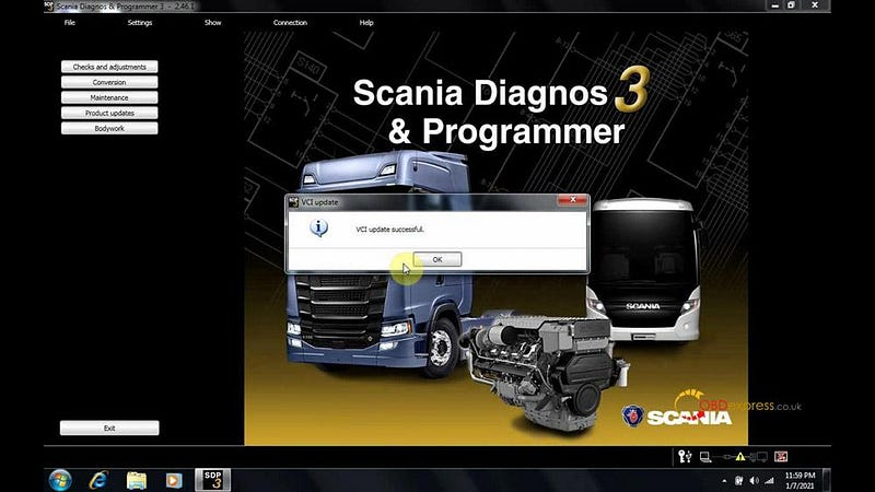 How to download and install Scania VCI3 SDP3 software version V2.46.1