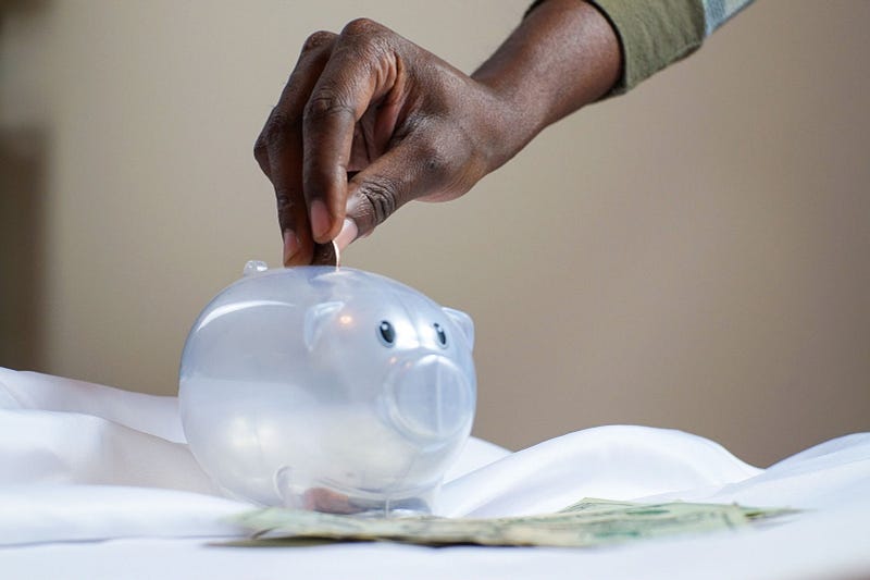 save money with a piggy bank for your future