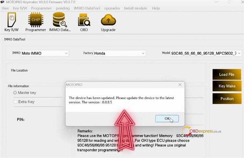 MOTOPRO Key Programmer User Manual_Registration and Update