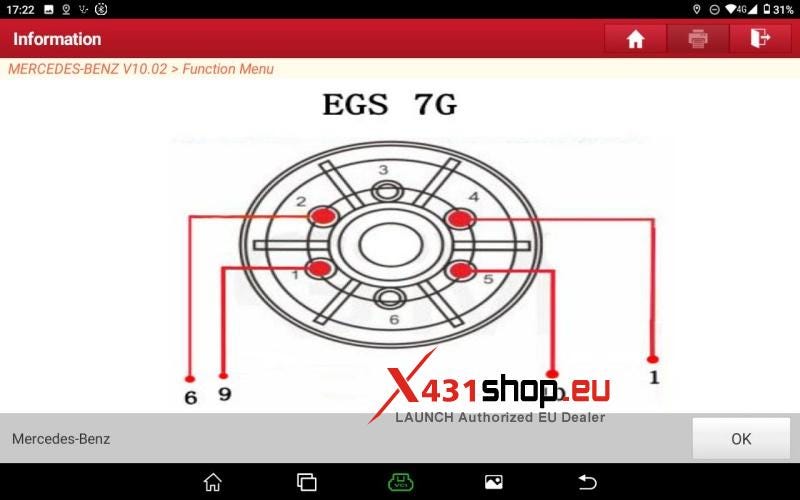 How to Reset Benz VGS3 NAG2 TCU with LAUNCH X431 PRO5