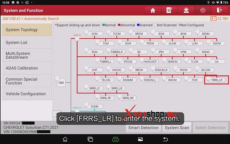 LAUNCH X431 Tool Forward-facing Radar Calibration on Suburban