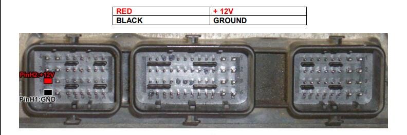 Foxflash Pinout to Ford PSA Fiat Visteon DCU102