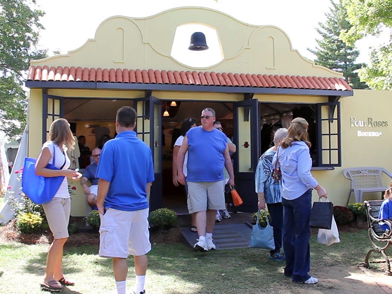 The Four Roses shop at on the Spalding Hall lawn during the 2012 Kentucky Bourbon Festival in Bardstown, Kentucky. File photo ©2018, Mark Gillespie/CaskStrength Media.