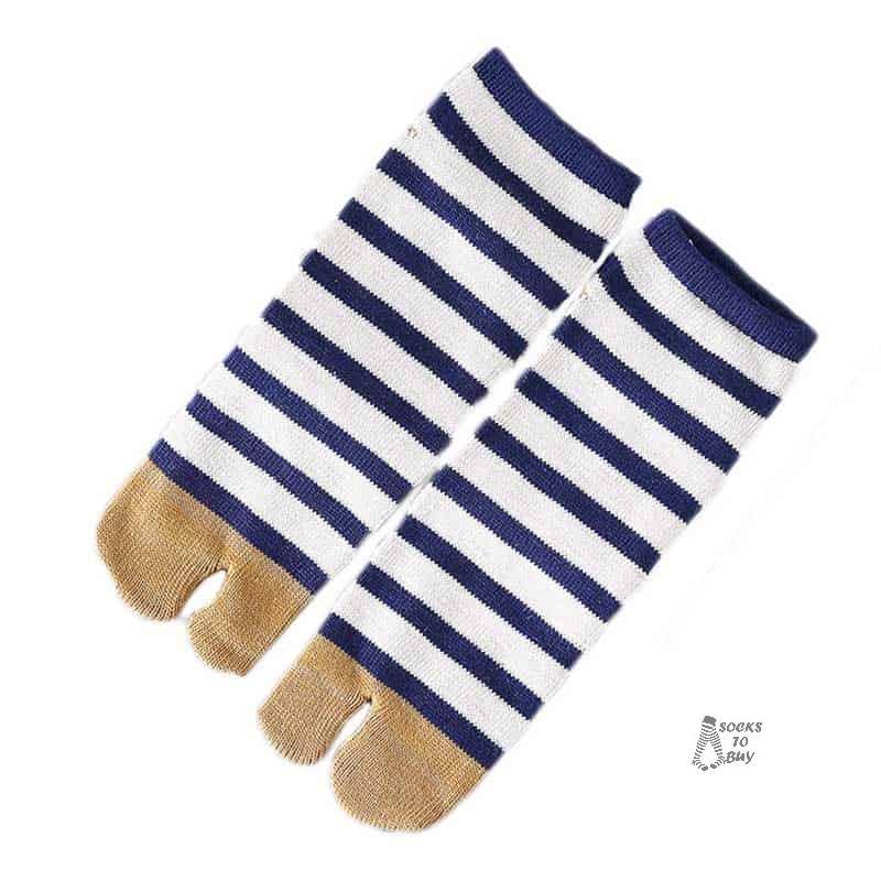 striped tabi socks