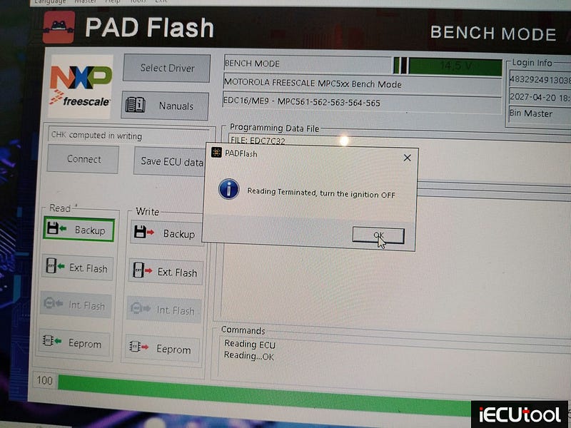 PADFlash Read DAF Truck ECU EDC7C32