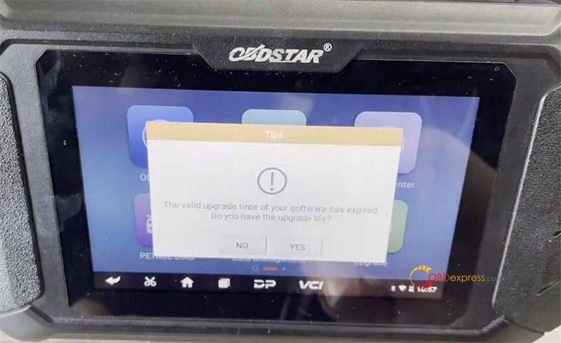 Solve OBDSTAR Tool Valid Upgrade Time of Software Has Expired