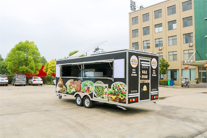 mobile food kitchen trailer front view