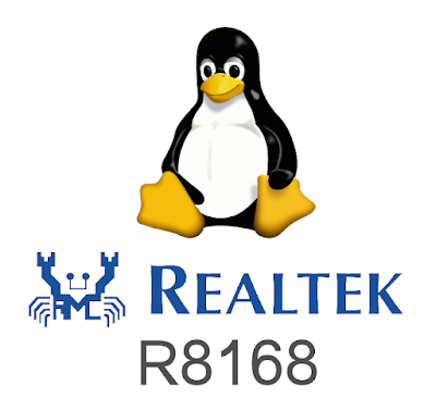 logo do linux e da realtek r8168