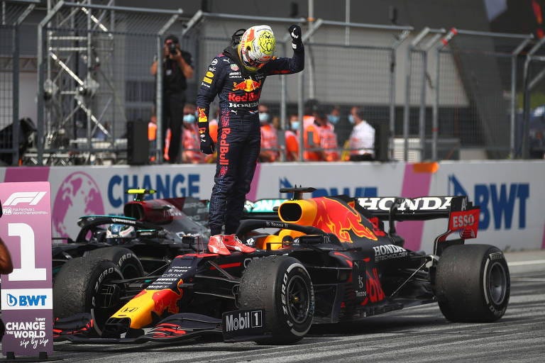 Verstappen após vencer o GP de Fórmula 1 da Áustria.