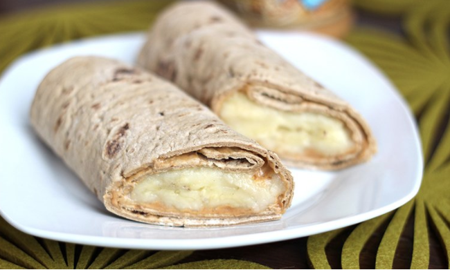 Skinny PB + Banana Protein Wrap