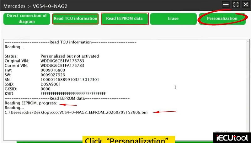 LAUNCH X431 ECU Programmer Cloning Benz VGS4 TCU