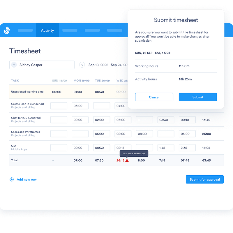 Day.io being the best time tracker for Asana