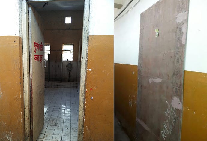 Men's toilet was sealed after the incident