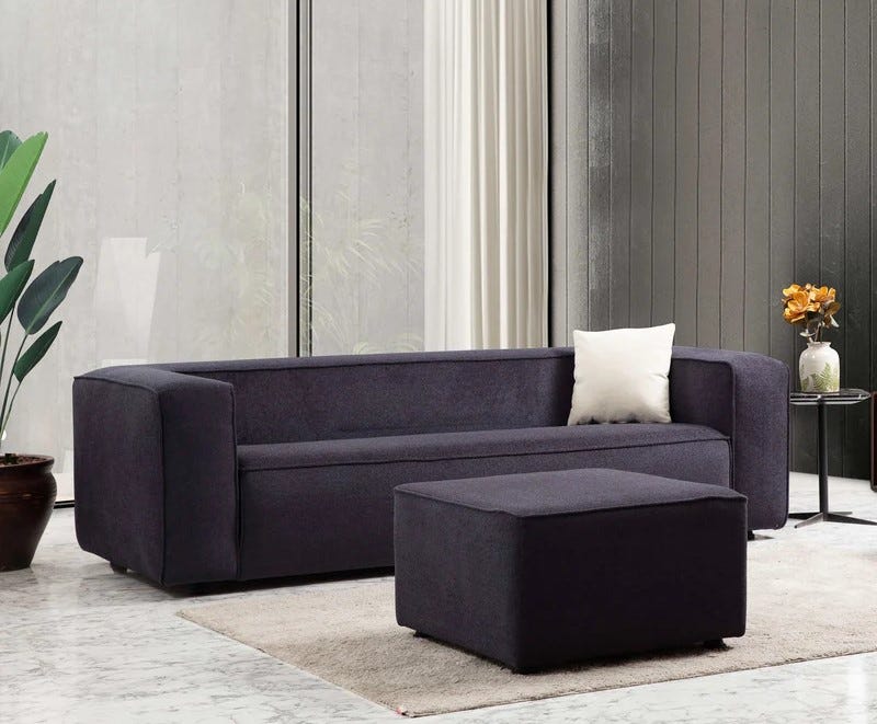 Barcelona Modern Grey Boucle Sofa from Mid in Mod