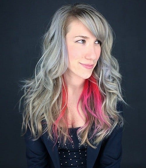Pop of Pink Haircut