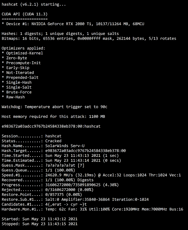 hascat DOS-type control — In-Kernel Engine Rule Password Cracker