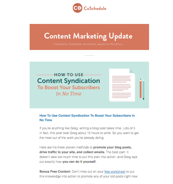 newsletter coschedule