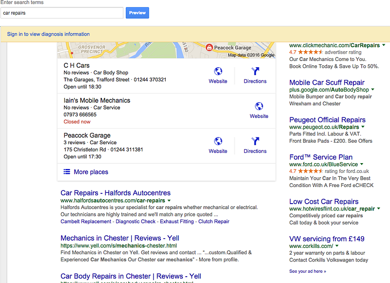 SEO local based searches